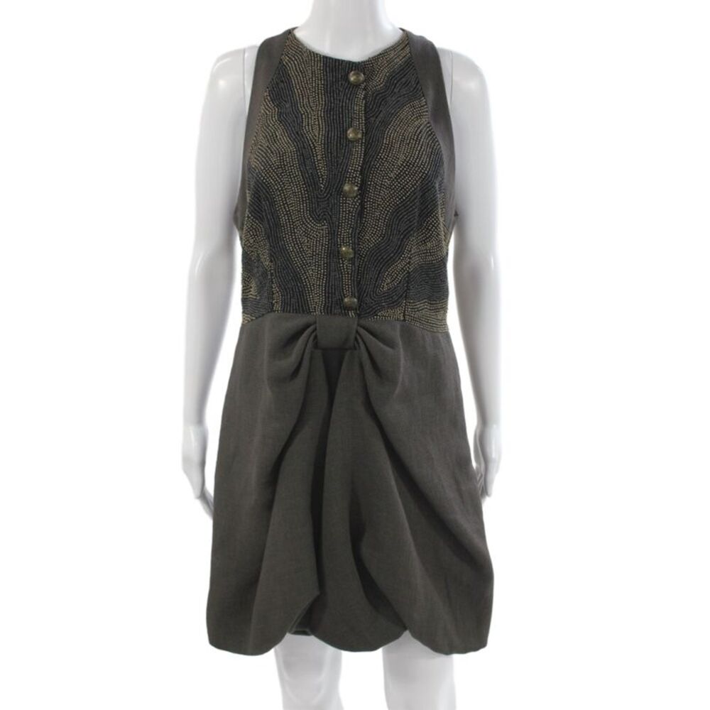 Proenza Schouler Women Tank Dress Dark Gray Sleeveless Size 10